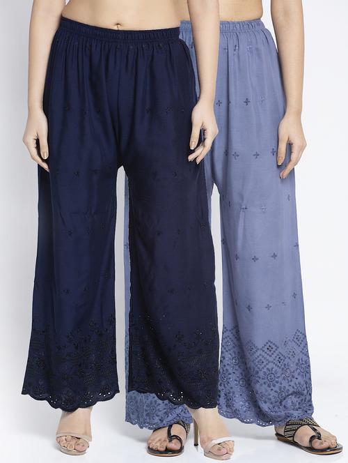 pack of 2 solid cullottes palazzo - 19125818 -  Standard Image - 0
