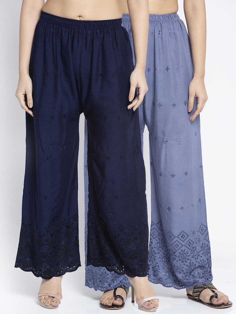 pack of 2 solid cullottes palazzo - 19125818 -  Zoom Image - 0