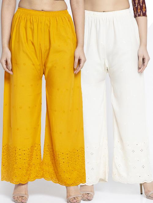 pack of 2 flared palazzos - 19125840 -  Standard Image - 0