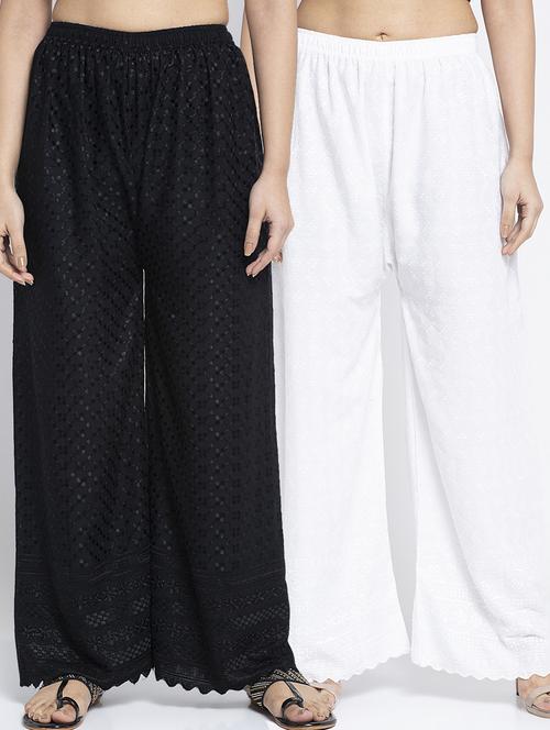 pack of 2 flared palazzos - 19125854 -  Standard Image - 0