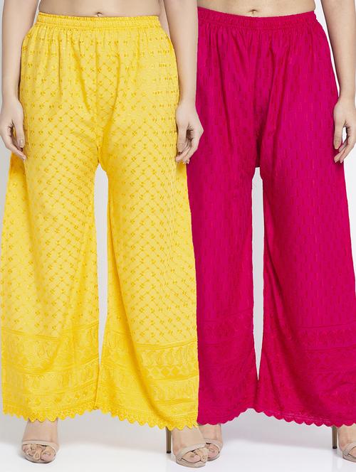 pack of 2 solid flared palazzo - 19125878 -  Standard Image - 0