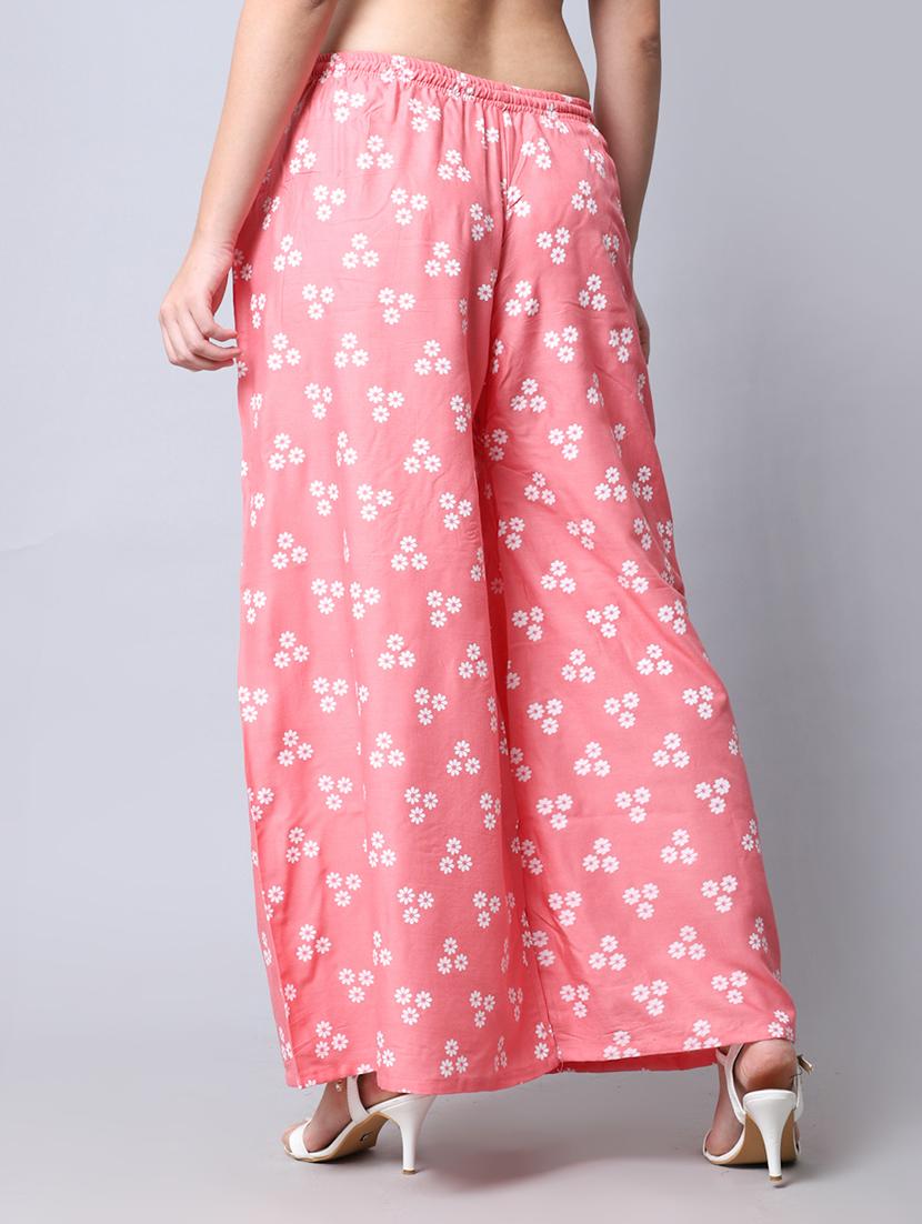 floral print flared palazzo - 19125906 - Standard Image - 3