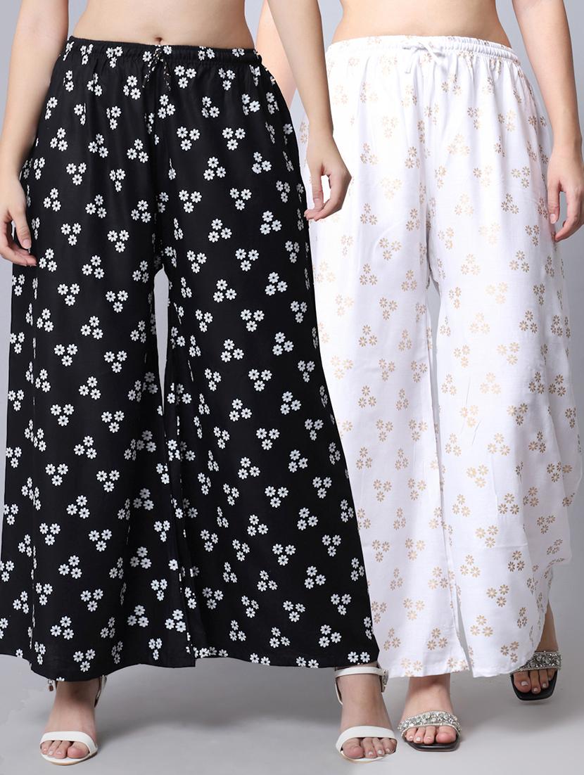 pack of 2 printed flared palazzo - 19125909 - Zoom Image - 0