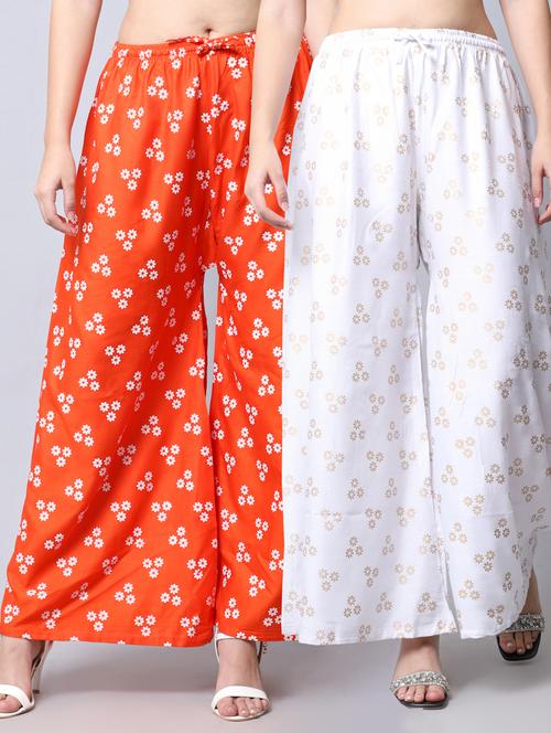 pack of 2 printed flared palazzo - 19125918 -  Standard Image - 0