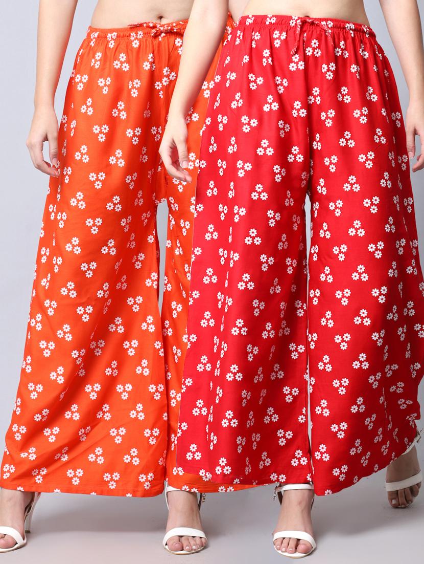 pack of 2 printed flared palazzo - 19125924 -  Zoom Image - 0