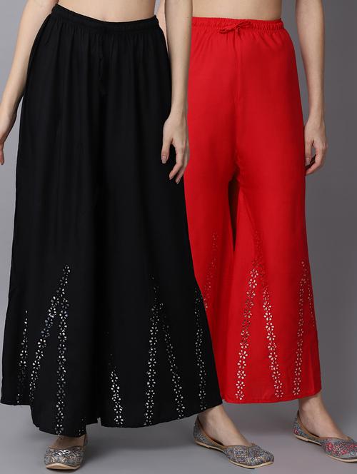 pack of two flared palazzo - 19125968 -  Standard Image - 0