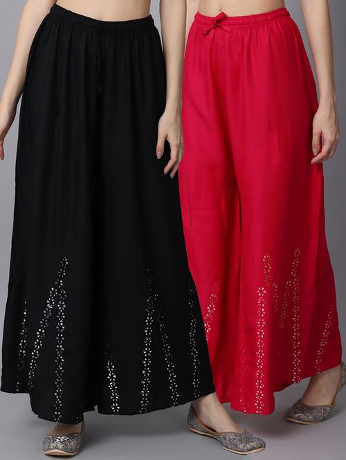 pack of two flared palazzo - 19125970 -  Standard Image - 0