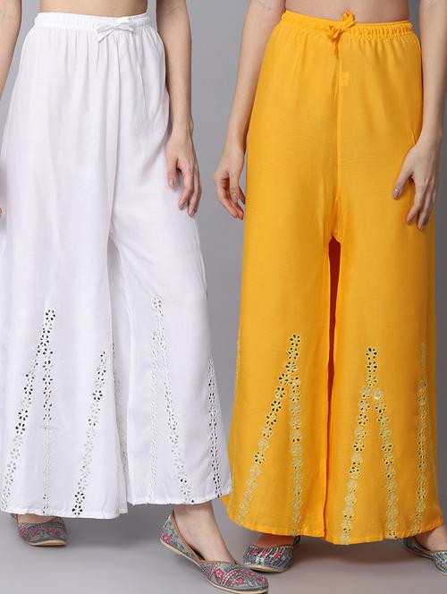 pack of two flared palazzo - 19125980 -  Standard Image - 0