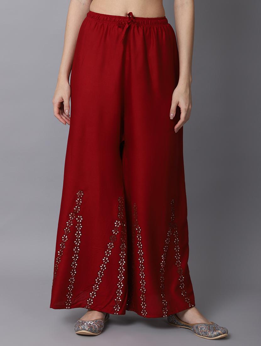 pack of 2 embroidered flared palazzo - 19126024 - Standard Image - 3