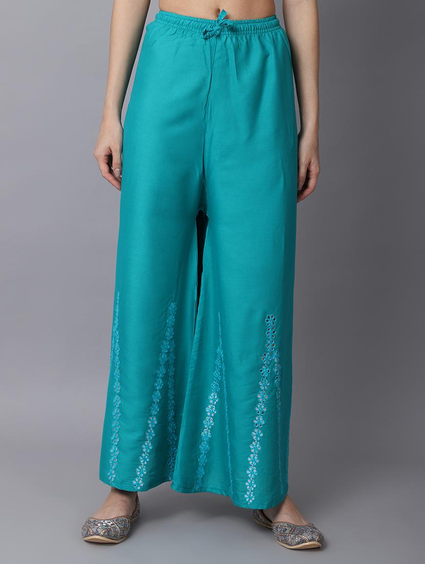 pack of 2 embroidered flared palazzo - 19126044 - Standard Image - 3