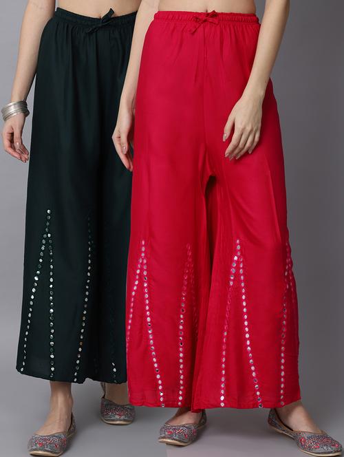 pack of two flared palazzo - 19126096 -  Standard Image - 0