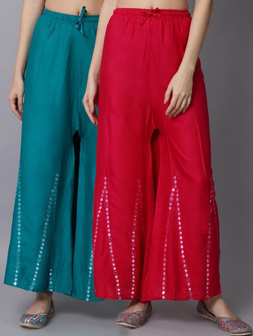 pack of two flared palazzo - 19126101 -  Standard Image - 0