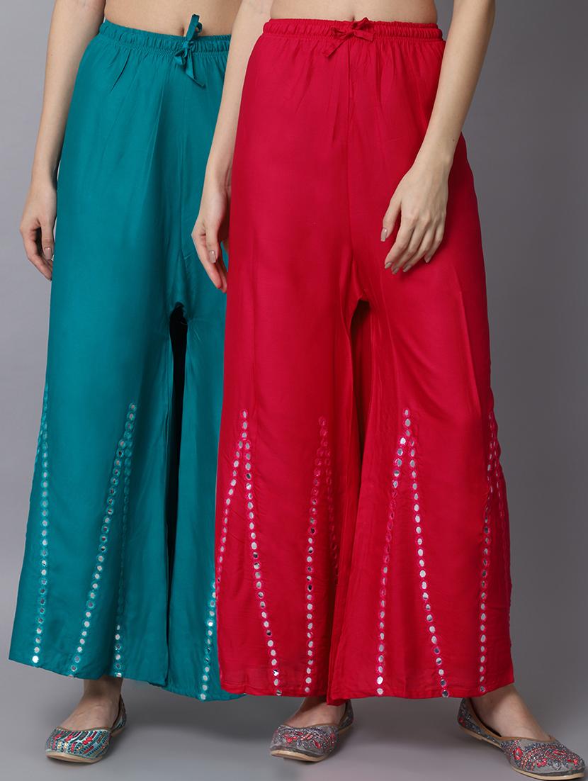 pack of two flared palazzo - 19126101 -  Zoom Image - 0