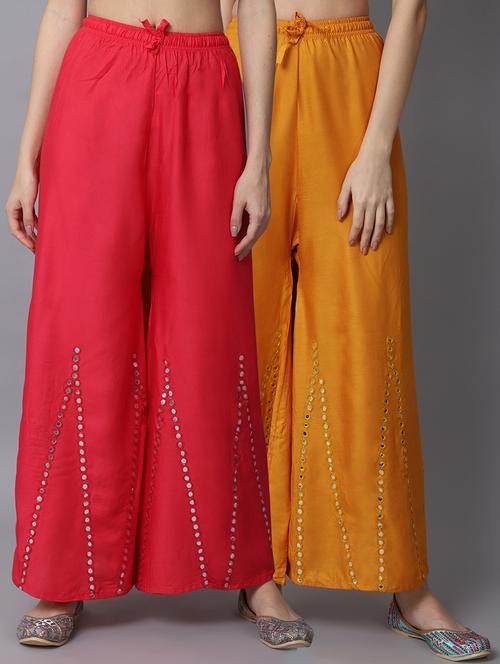 pack of two flared palazzo - 19126113 -  Standard Image - 0