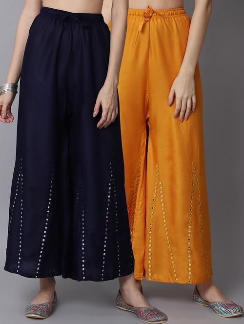 pack of two flared palazzo - 19126115 -  Standard Image - 0