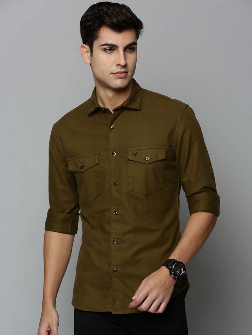 mens solid casual shirt
