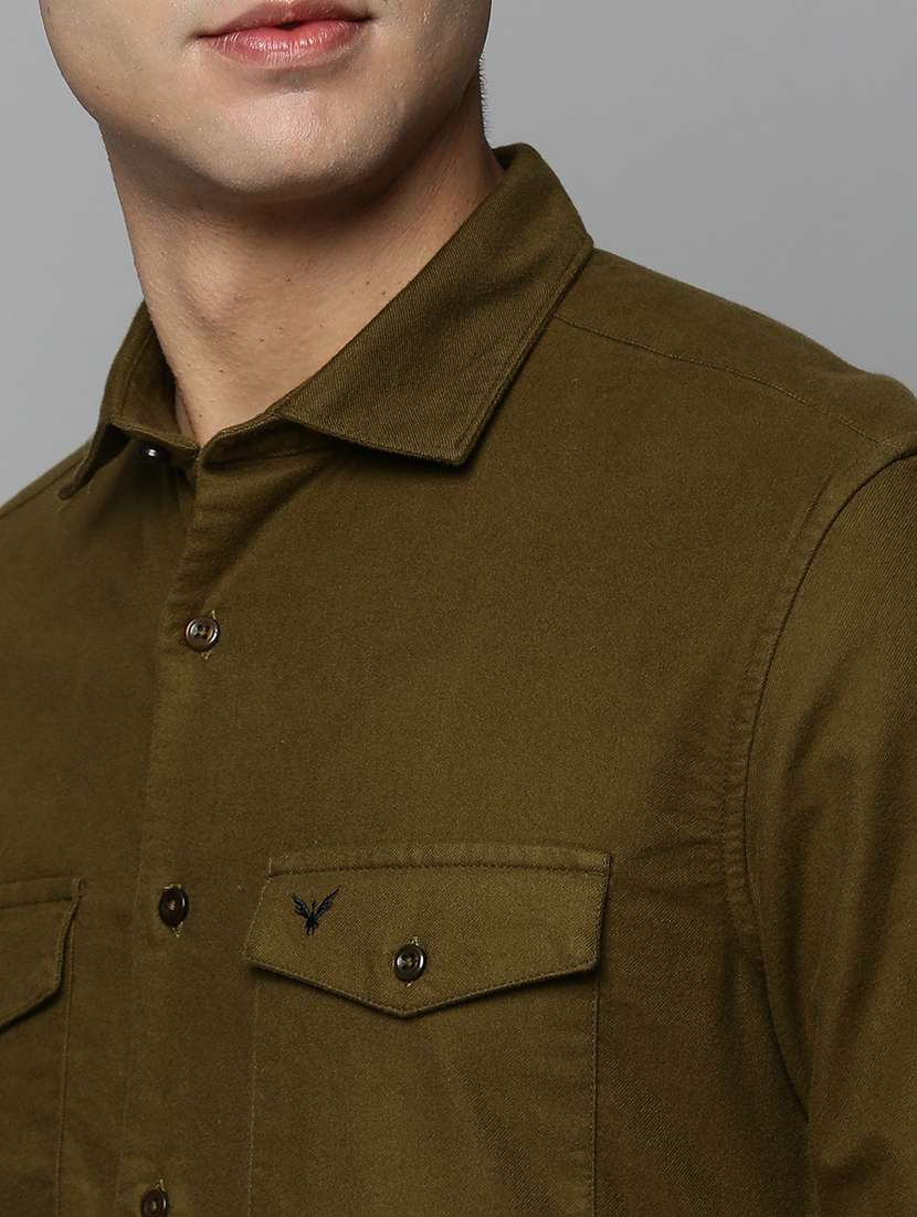 mens solid casual shirt - 19126256 -  Standard Image - 5