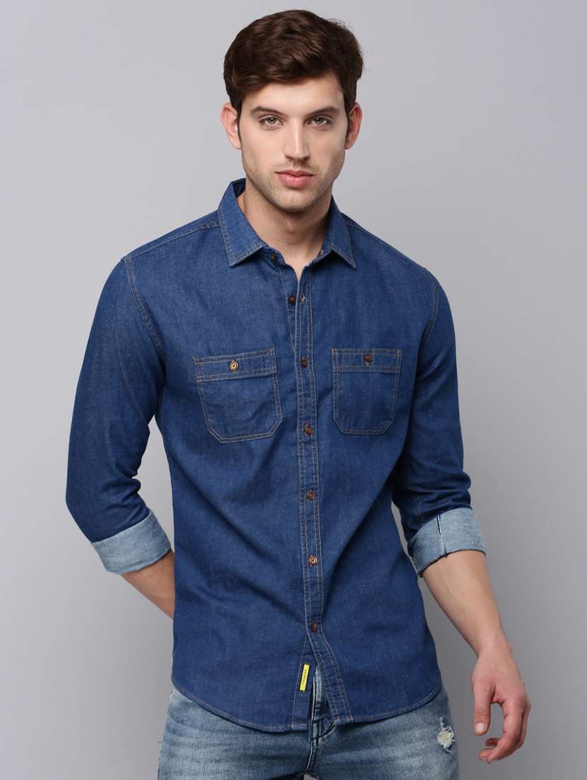 mens solid casual shirt
