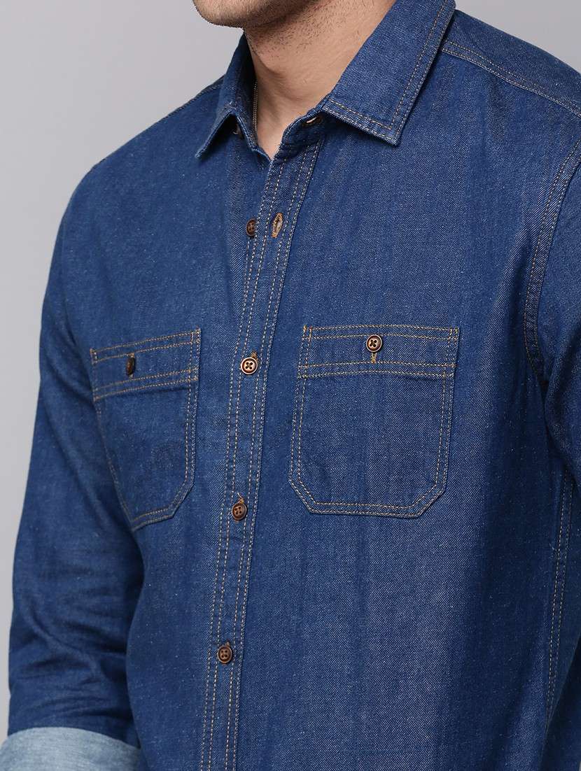 mens solid casual shirt - 19126265 -  Standard Image - 5