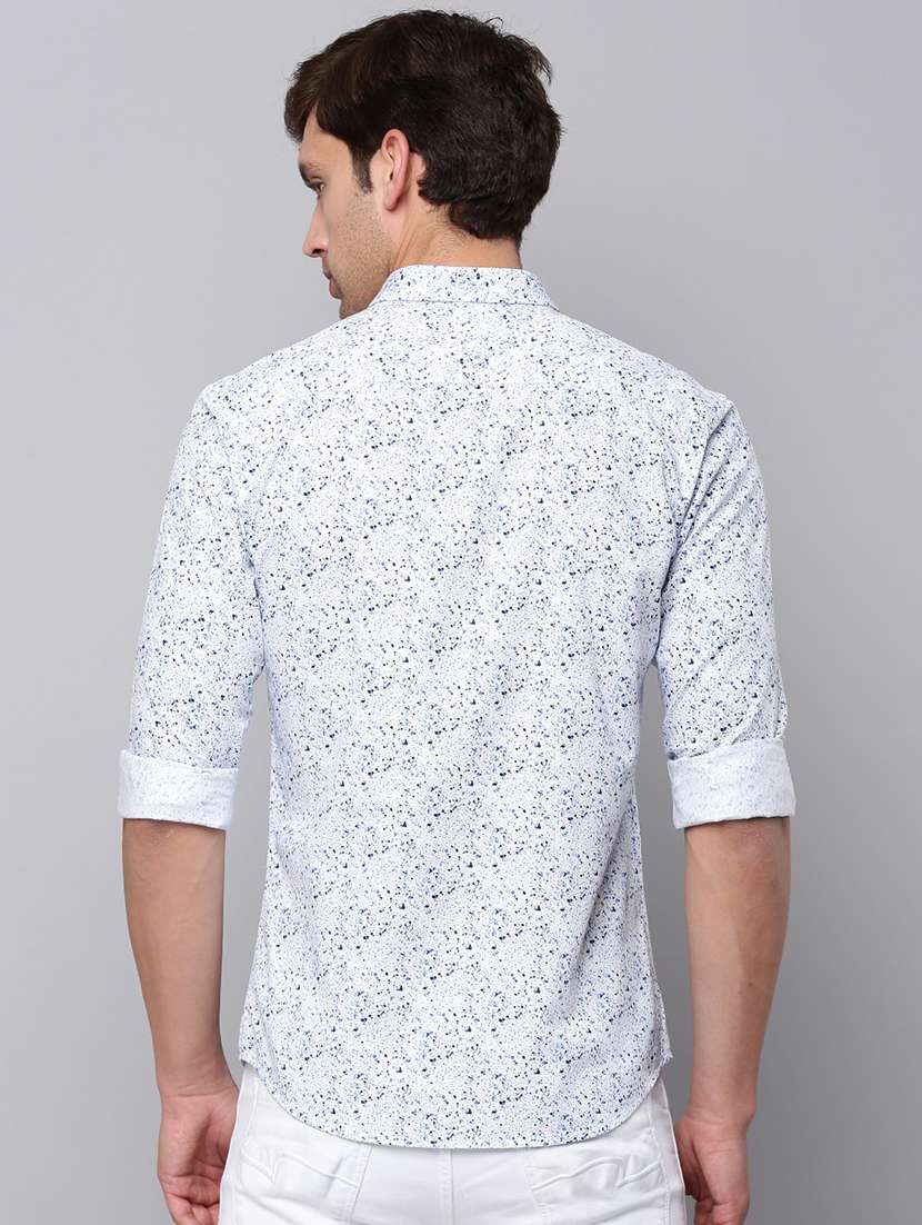 mens micro print casual shirt - 19126278 -  Standard Image - 3