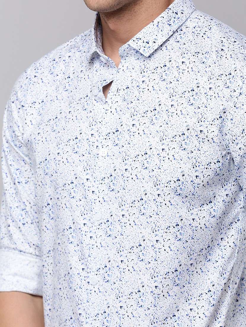 mens micro print casual shirt - 19126278 -  Standard Image - 5