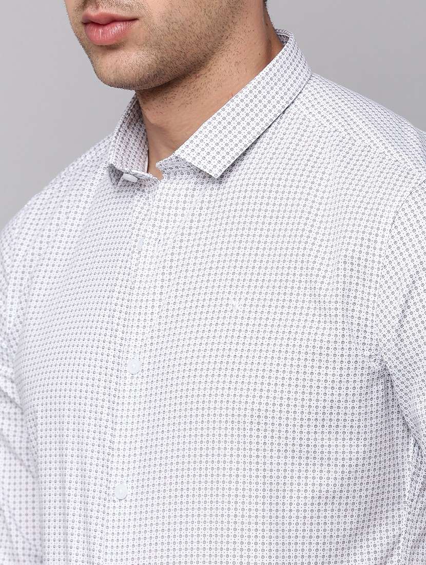mens micro print casual shirt - 19126283 -  Standard Image - 5