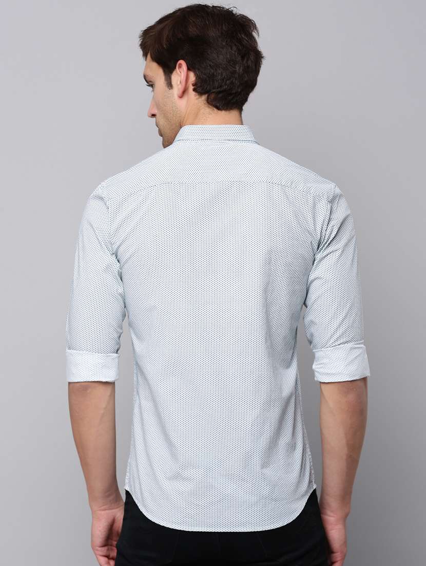 mens micro print casual shirt - 19126284 -  Standard Image - 3