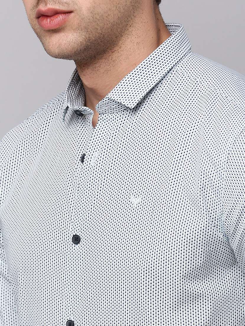 mens micro print casual shirt - 19126284 -  Standard Image - 5