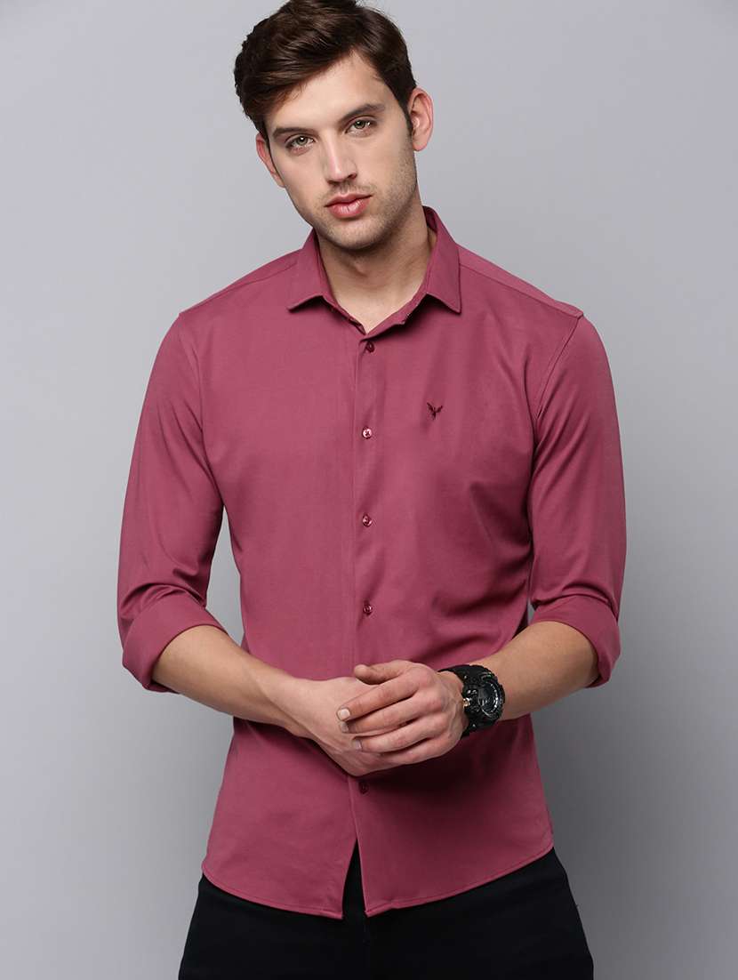 mens solid casual shirt