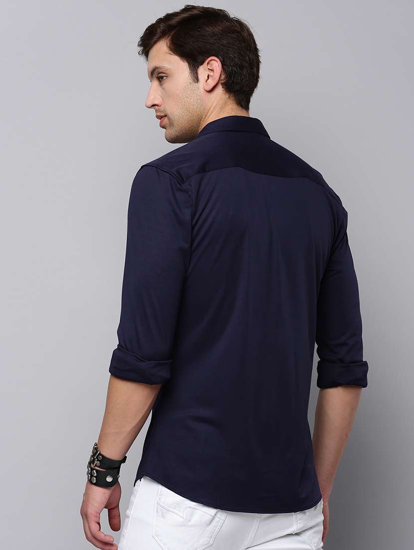 mens solid casual shirt - 19126358 -  Standard Image - 3