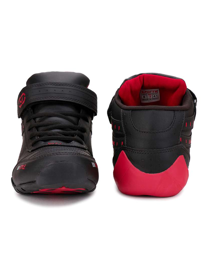 black lace up color block sport shoes - 19127105 - Standard Image - 3