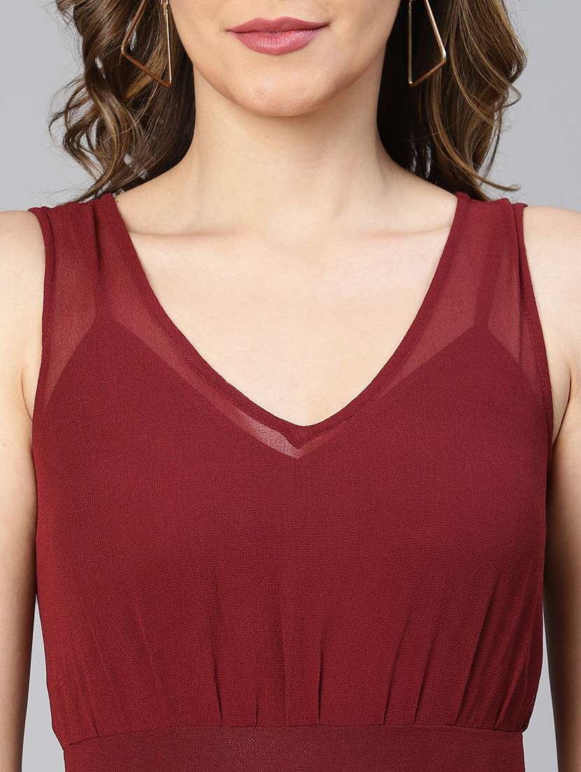 women's ruffle solid dress - 19127299 - Standard Image - 5