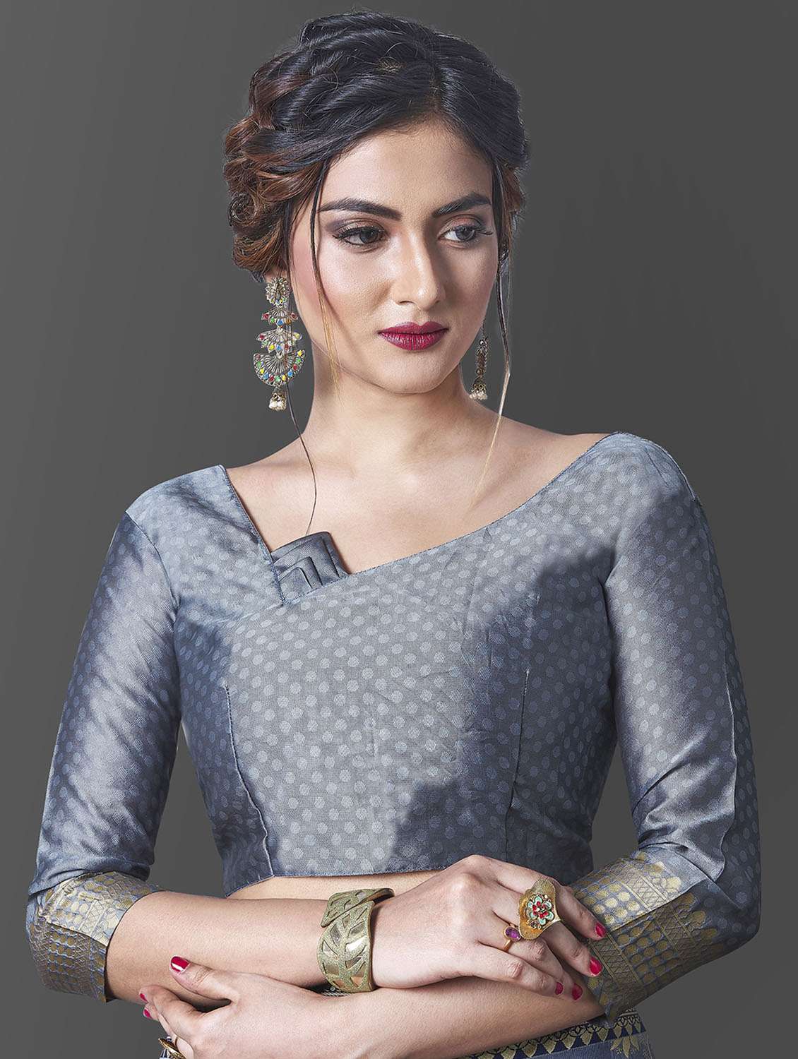 women's banarasi saree with blouse - 19127369 -  Standard Image - 3