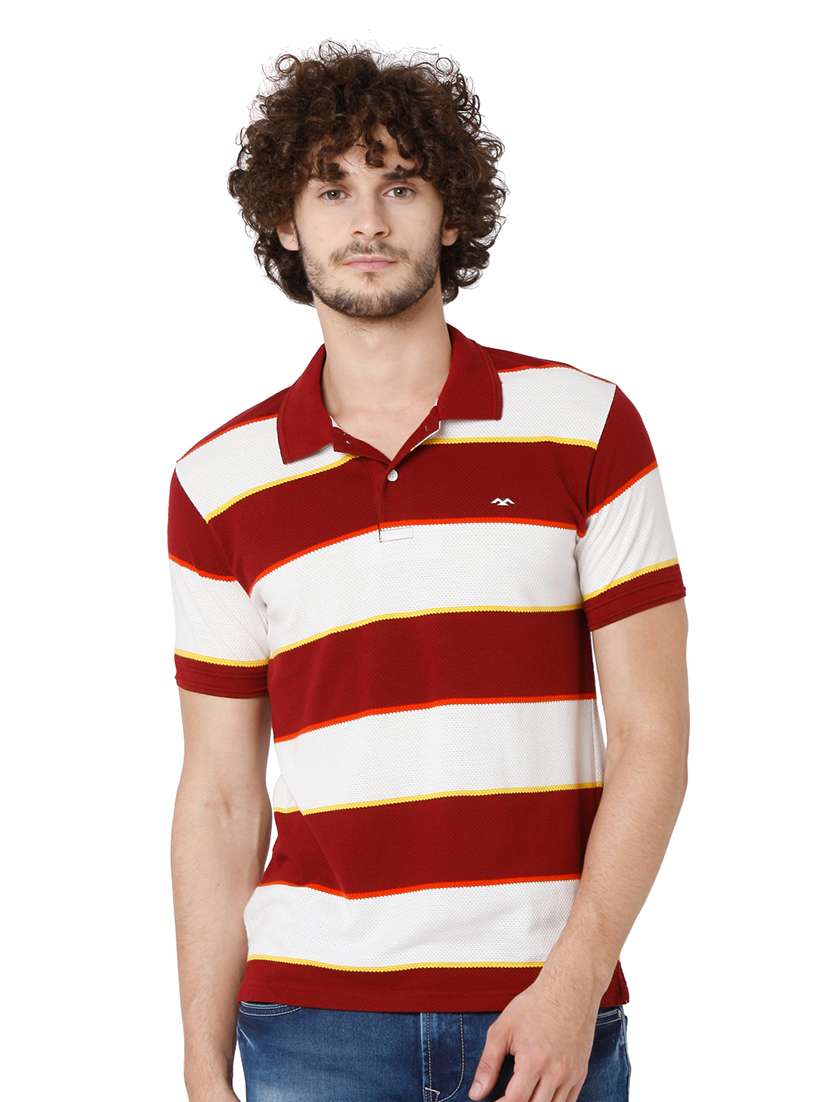 polo neck striped t-shirt  - 19127586 -  Zoom Image - 0