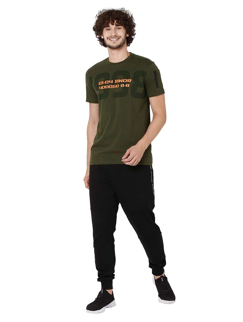 round neck chest printed t-shirt - 19127597 - Standard Image - 3