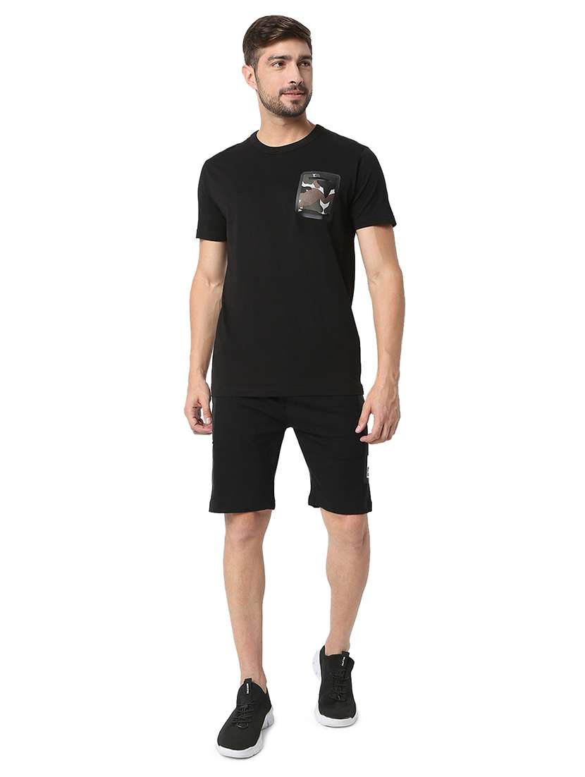 round neck solid t-shirt - 19127618 - Standard Image - 3