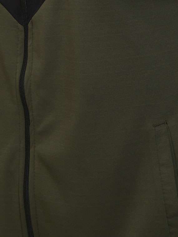 bottle green solid full length track suit - 19128412 -  Standard Image - 3