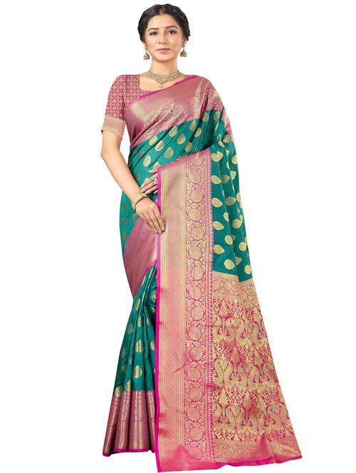 self design zari work woven saree - 19129141 -  Standard Image - 0
