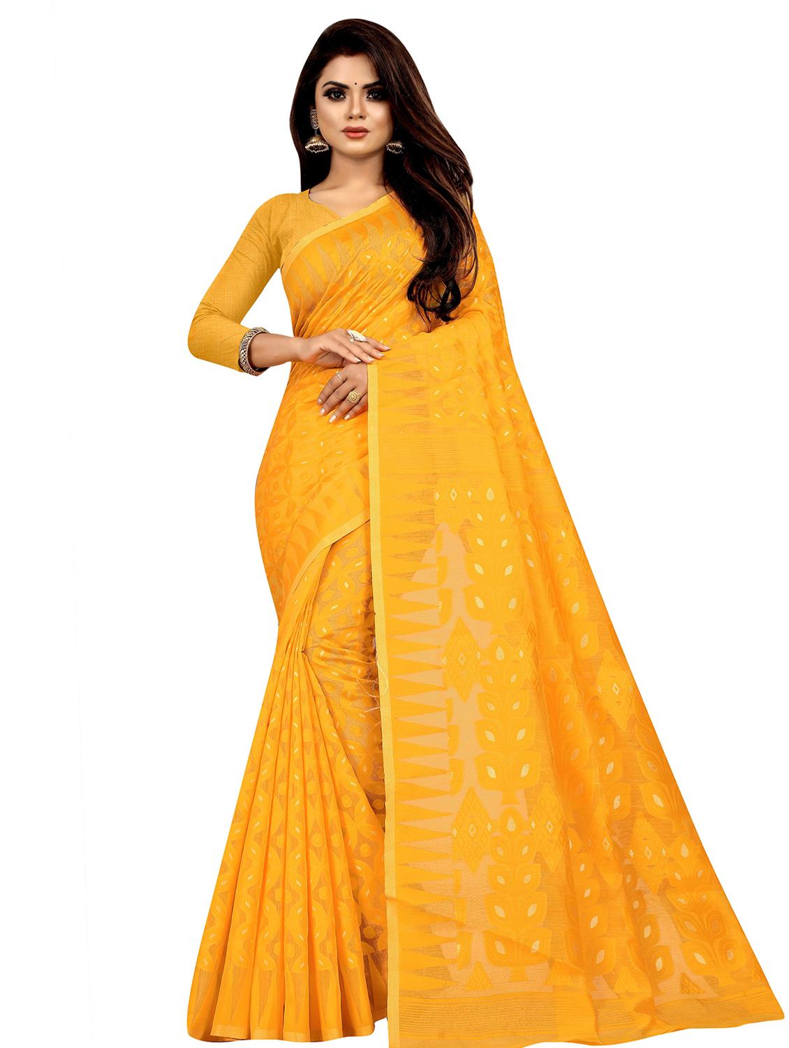 self design zari work woven saree with blouse - 19129147 - Zoom Image - 0