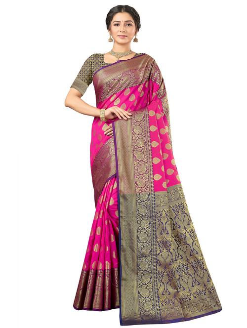 self design zari work woven saree - 19129160 -  Standard Image - 0