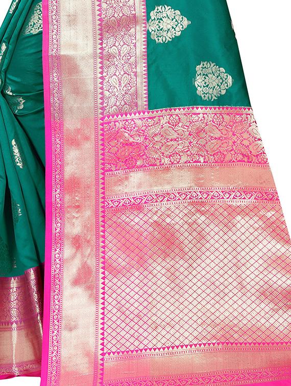 self design zari work woven saree - 19129192 - Standard Image - 3