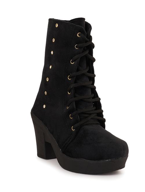 black lace up boot - 19129222 -  Standard Image - 0
