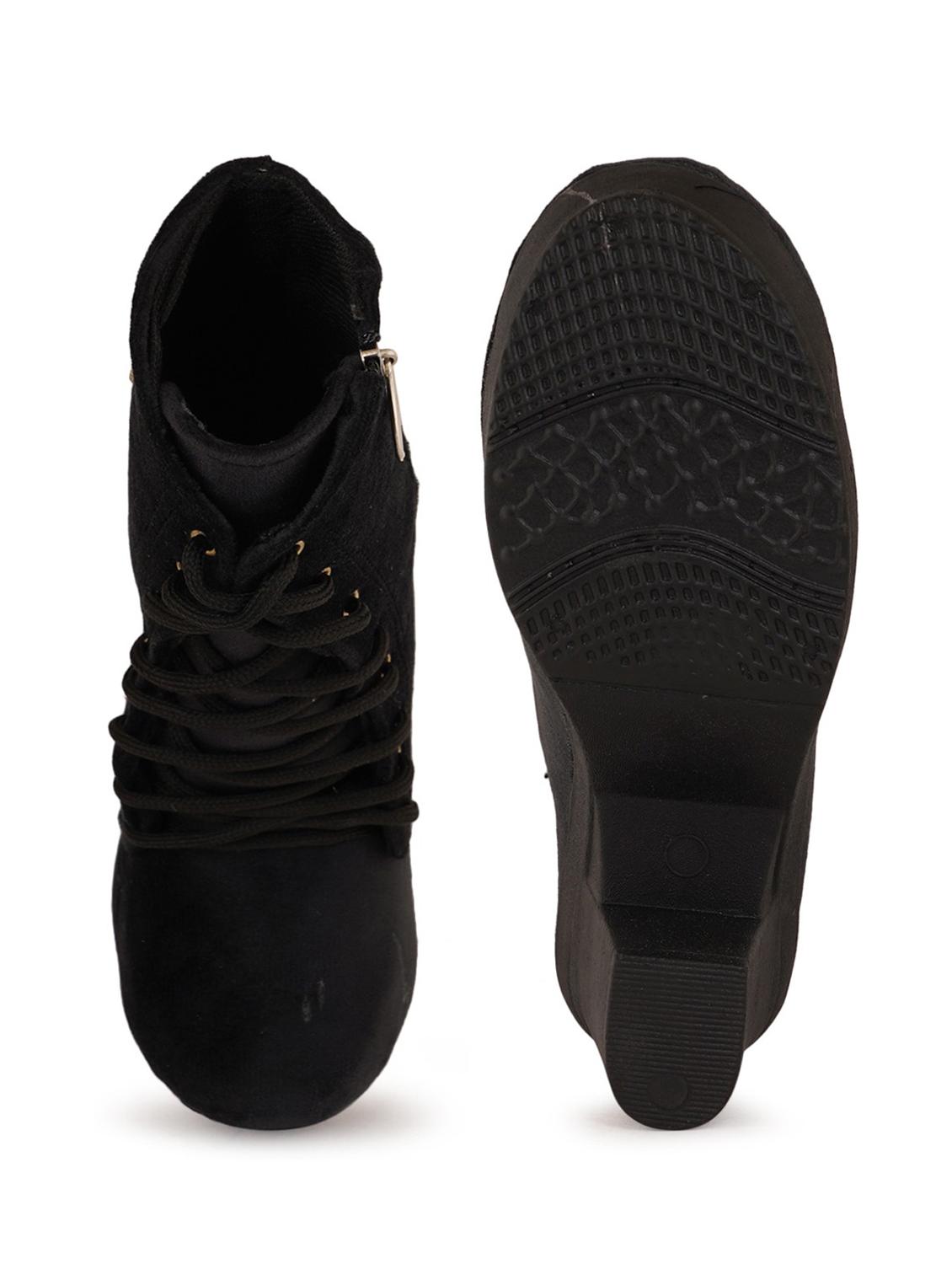 black lace up boot - 19129222 - Standard Image - 3