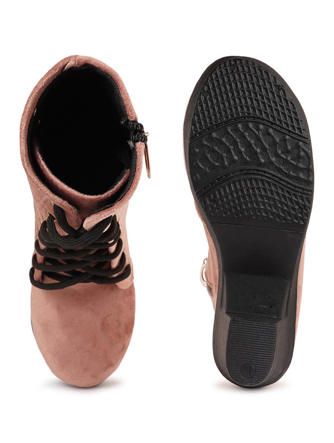 pink lace up boot - 19129223 - Standard Image - 3