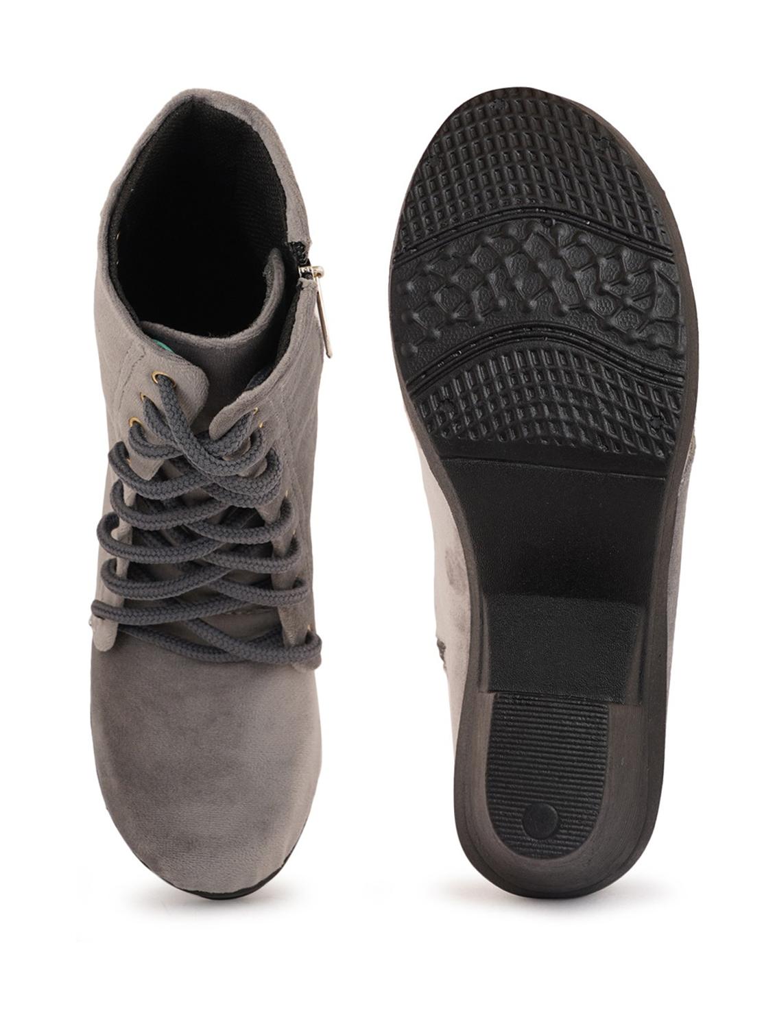grey lace up boot - 19129225 - Standard Image - 3