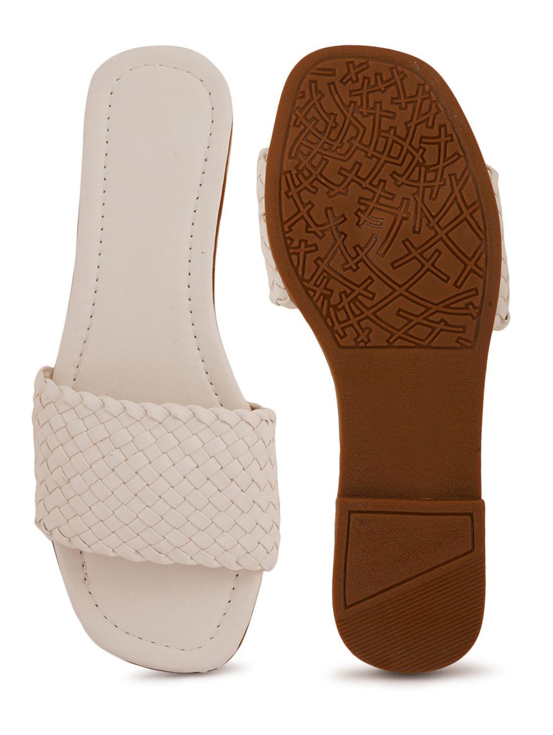 white flat sandal - 19129255 - Standard Image - 3