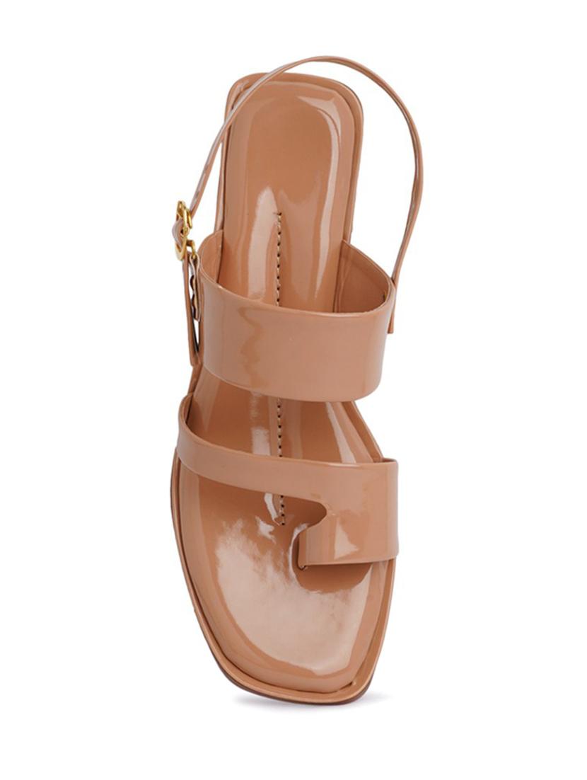 tan flat sandal - 19129263 - Standard Image - 3