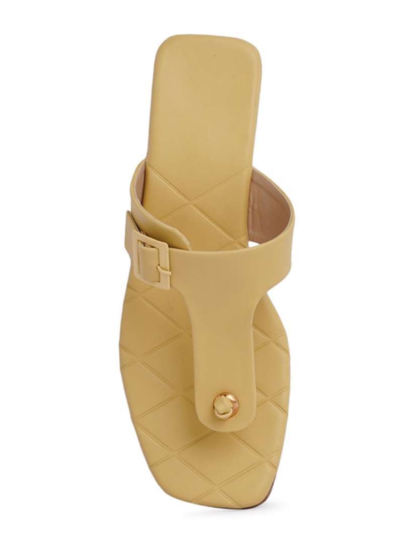 yellow flat sandal - 19129276 - Standard Image - 3