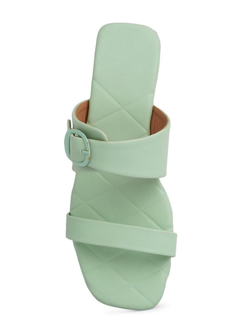 green flat sandal - 19129278 - Standard Image - 3