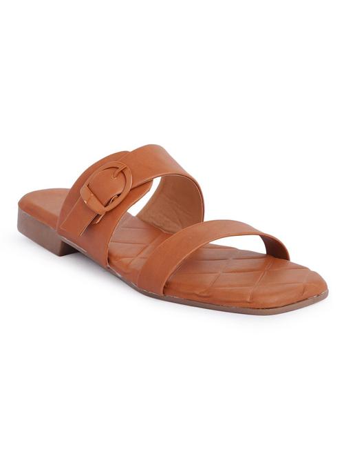 tan flat sandal - 19129279 -  Standard Image - 0